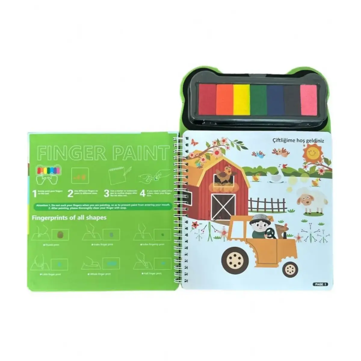 Lino Parmak Boyama Aktivite Kitabı Farm