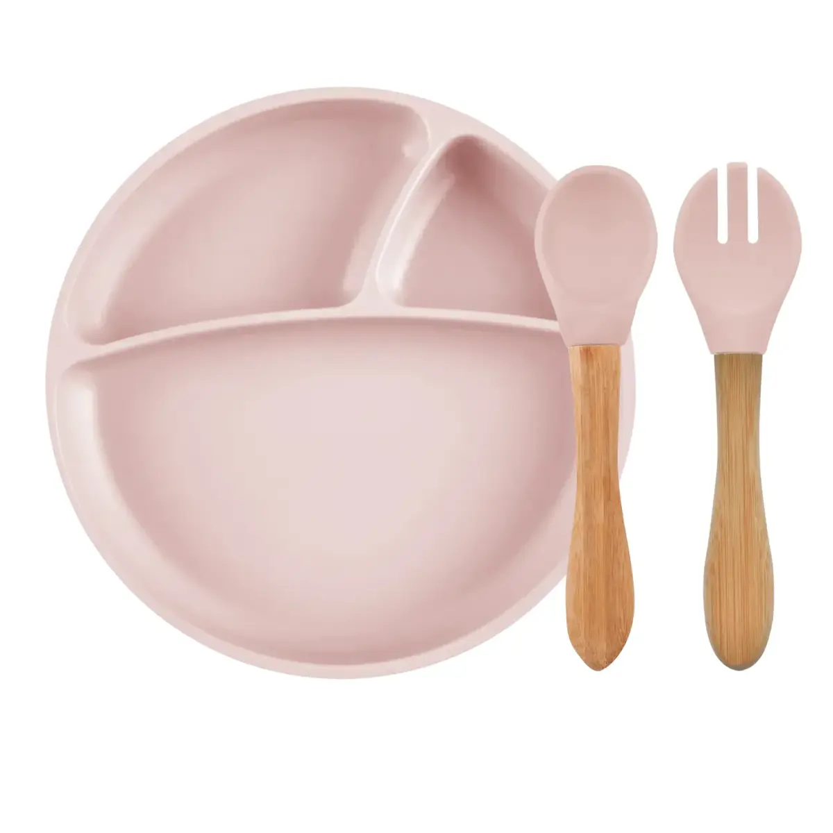 Oioi Tabak Kaşık Çatal Set Pinky Pink