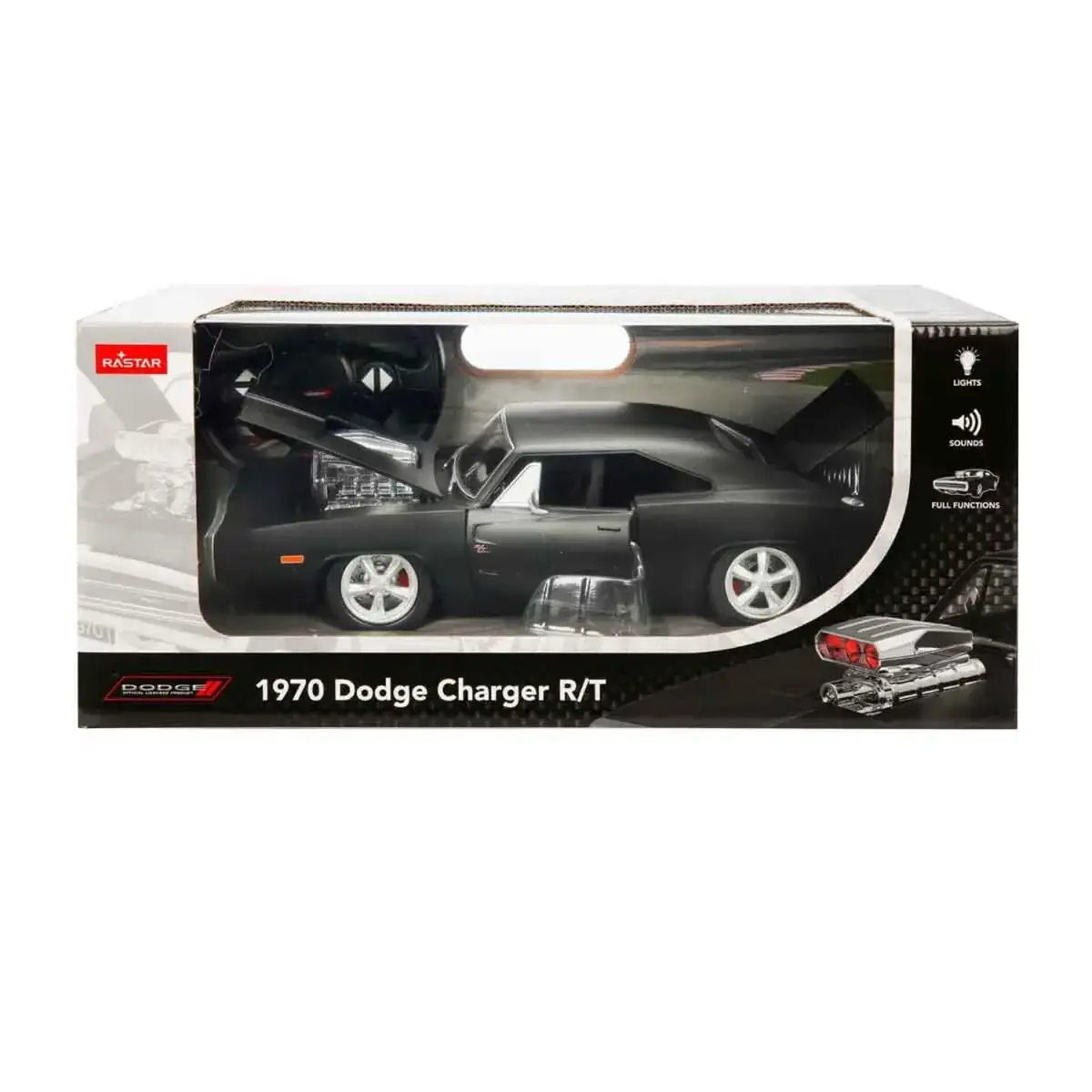 Dodge Charger R/T Sesli ve Işıklı Uzaktan Kumandalı Araba 1970 1:16