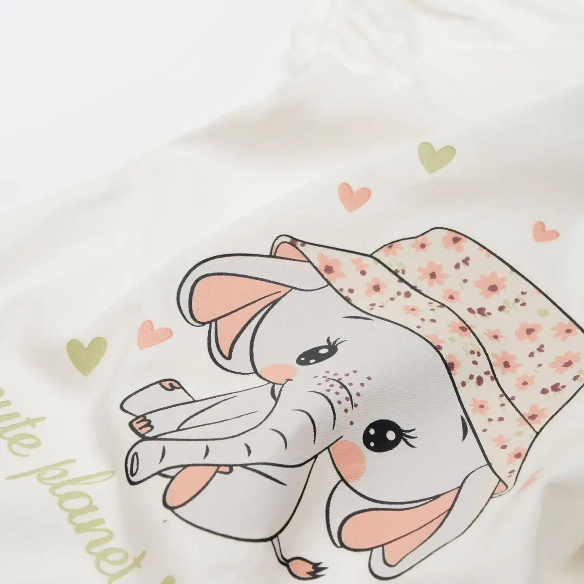 Bibaby 2li Takım Şortlu Cute Elephant Pembe
