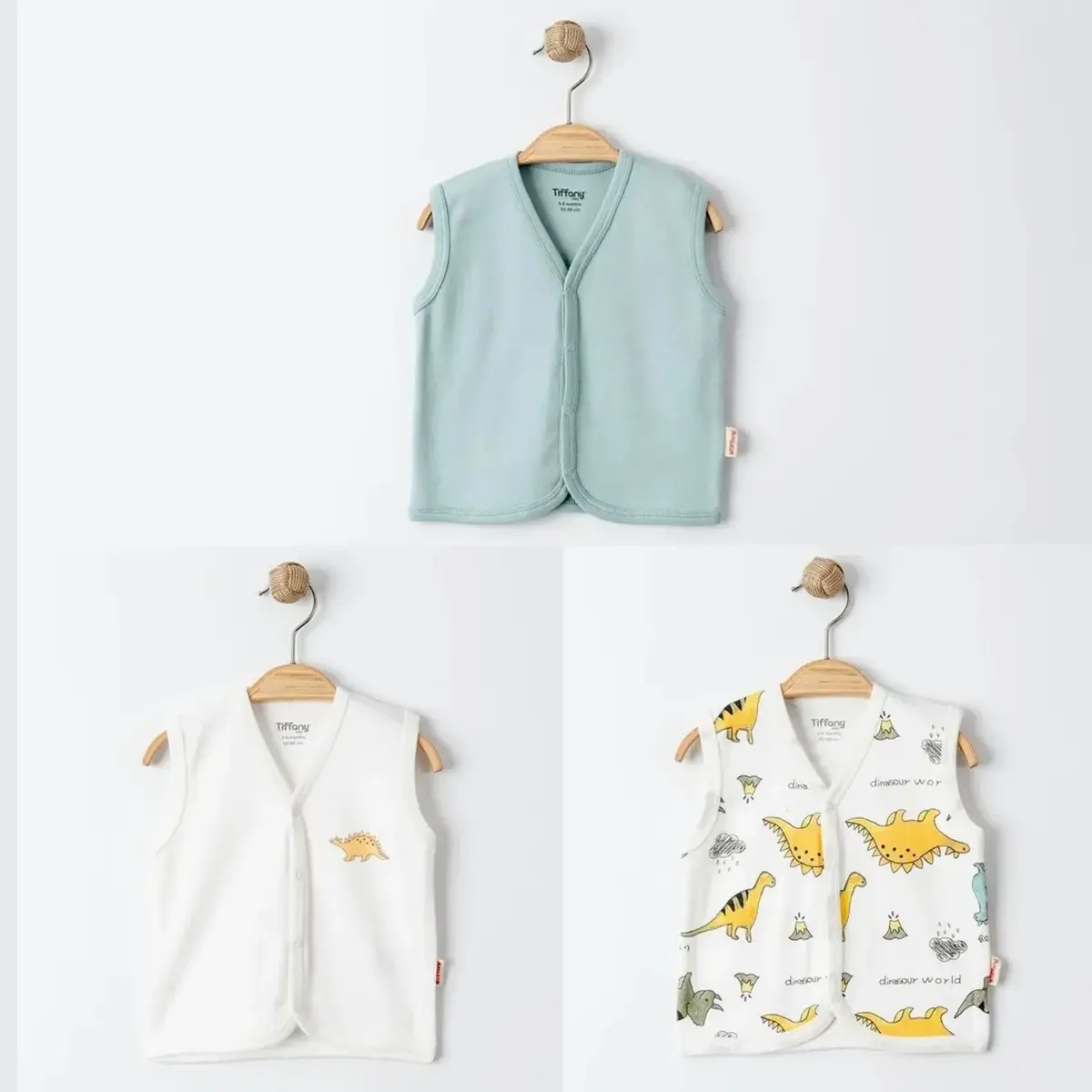 Tiffany Yelek 3lü Dinosaur Theme