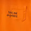 Winimo T-Shirt Take Me Baskılı Turuncu
