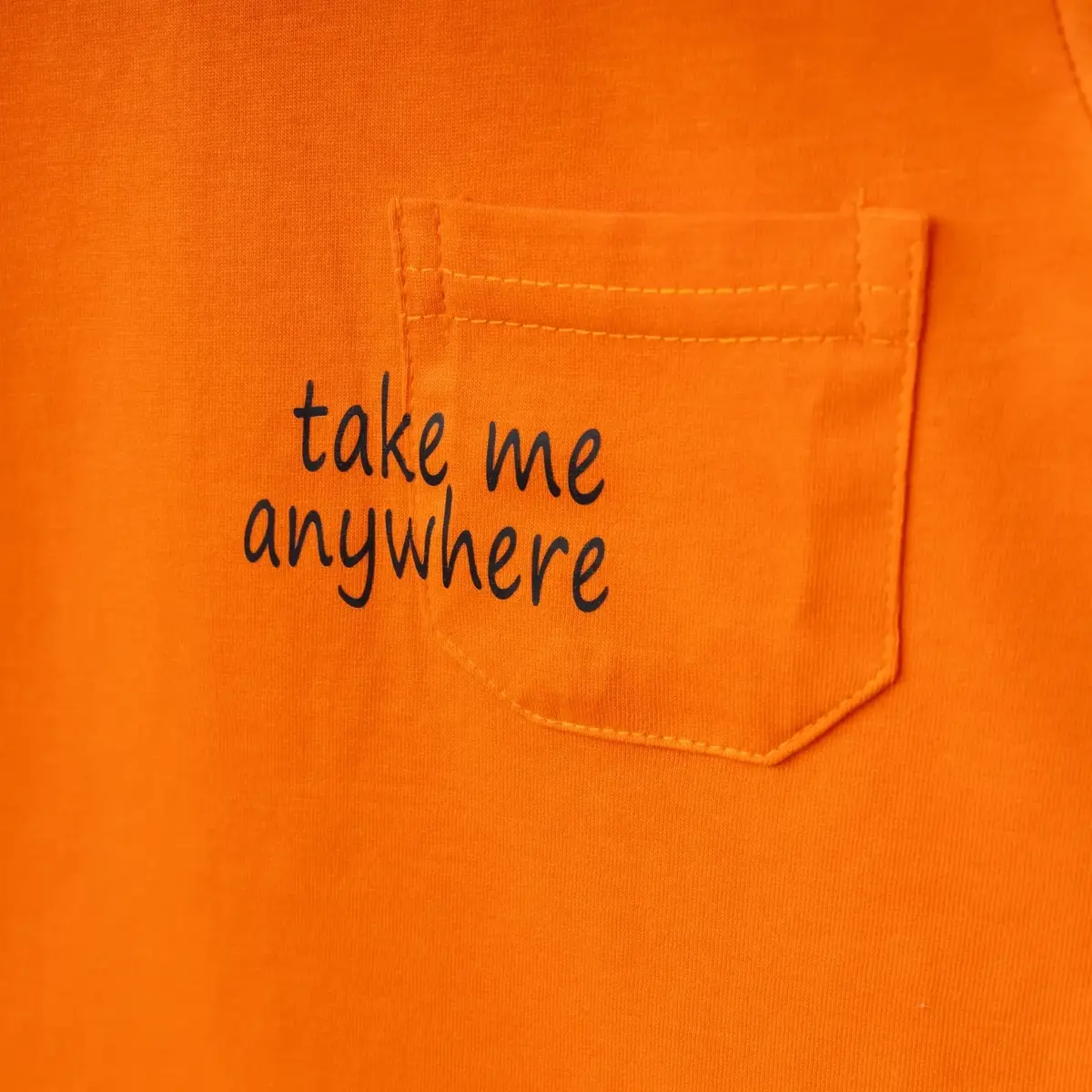 Winimo T-Shirt Take Me Baskılı Turuncu