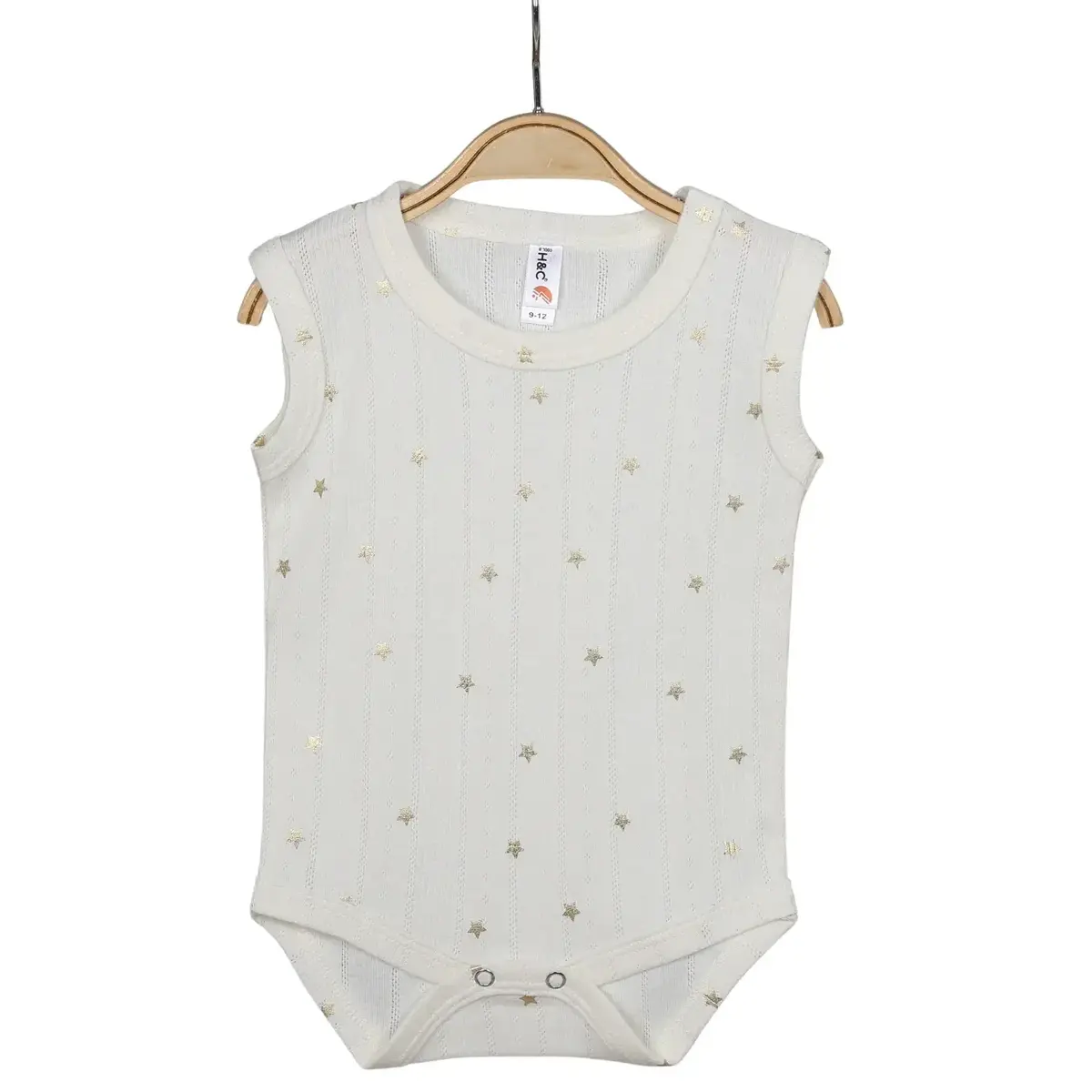 Hvc Atlet Body Jakarlı Yıldızlı Krem