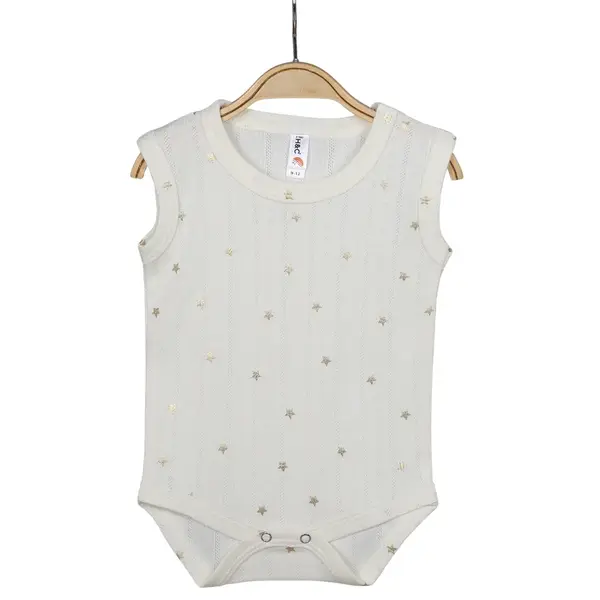 Hvc Atlet Body Jakarlı Yıldızlı Krem