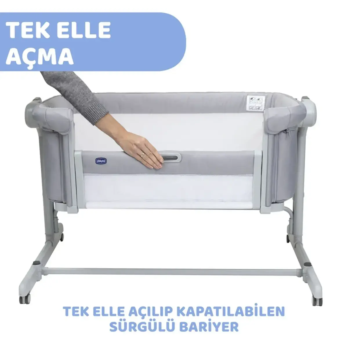 Chicco Next2Me Magic Evo Anne Yanı Beşik Dark Grey