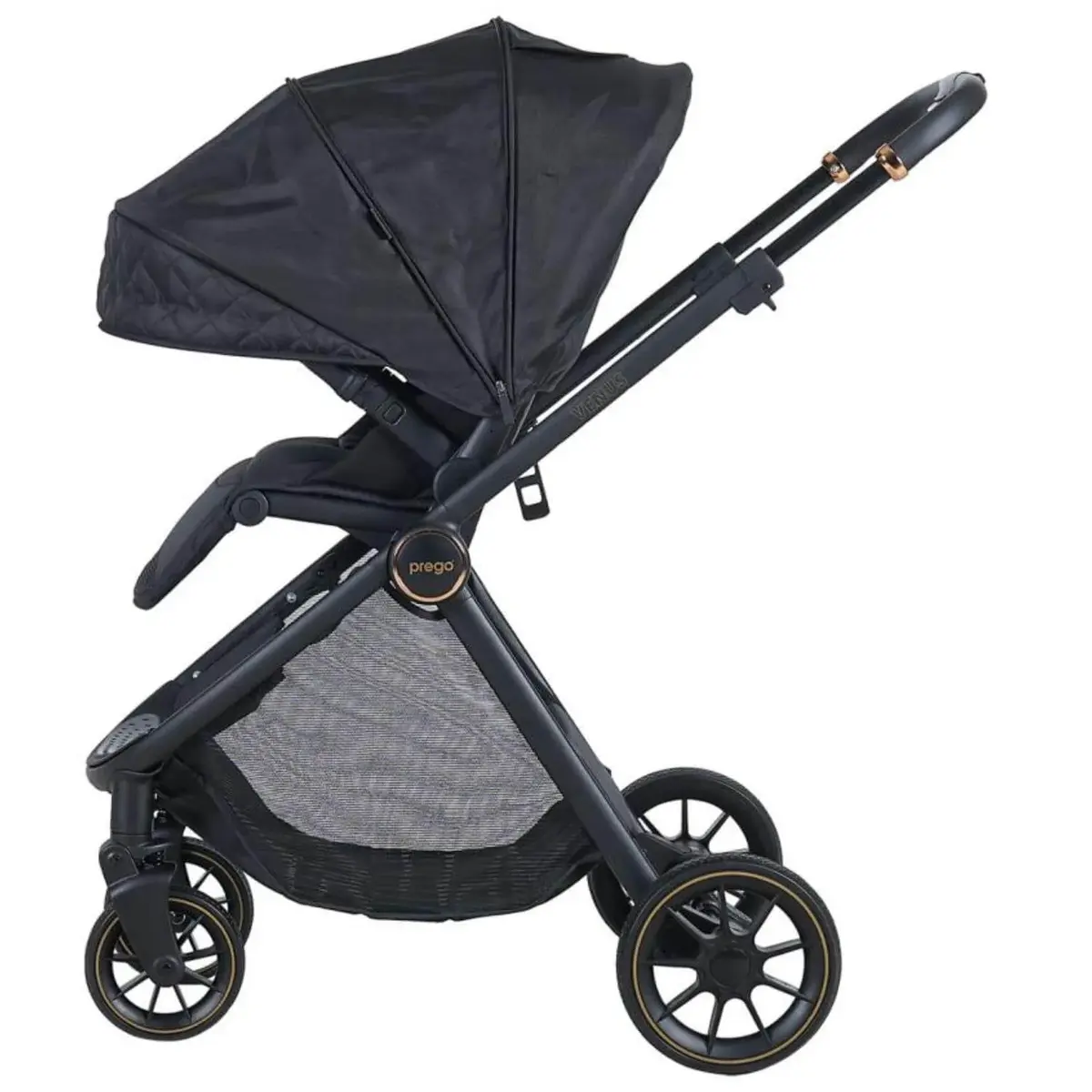 Prego 2028 Venüs Travel Sistem Bebek Arabası Siyah