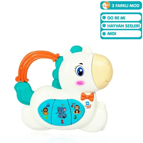 Vardem Işıklı ve Müzikli At Bebek Piyanosu