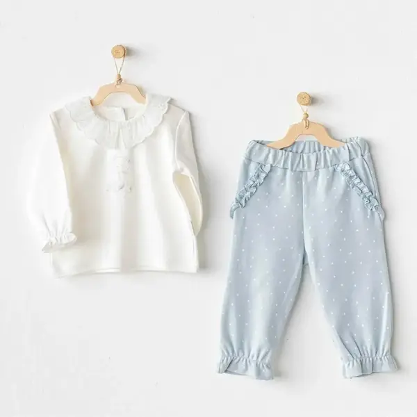 Andy Wawa 2li Takım Cuddly Bunny Bear Mavi