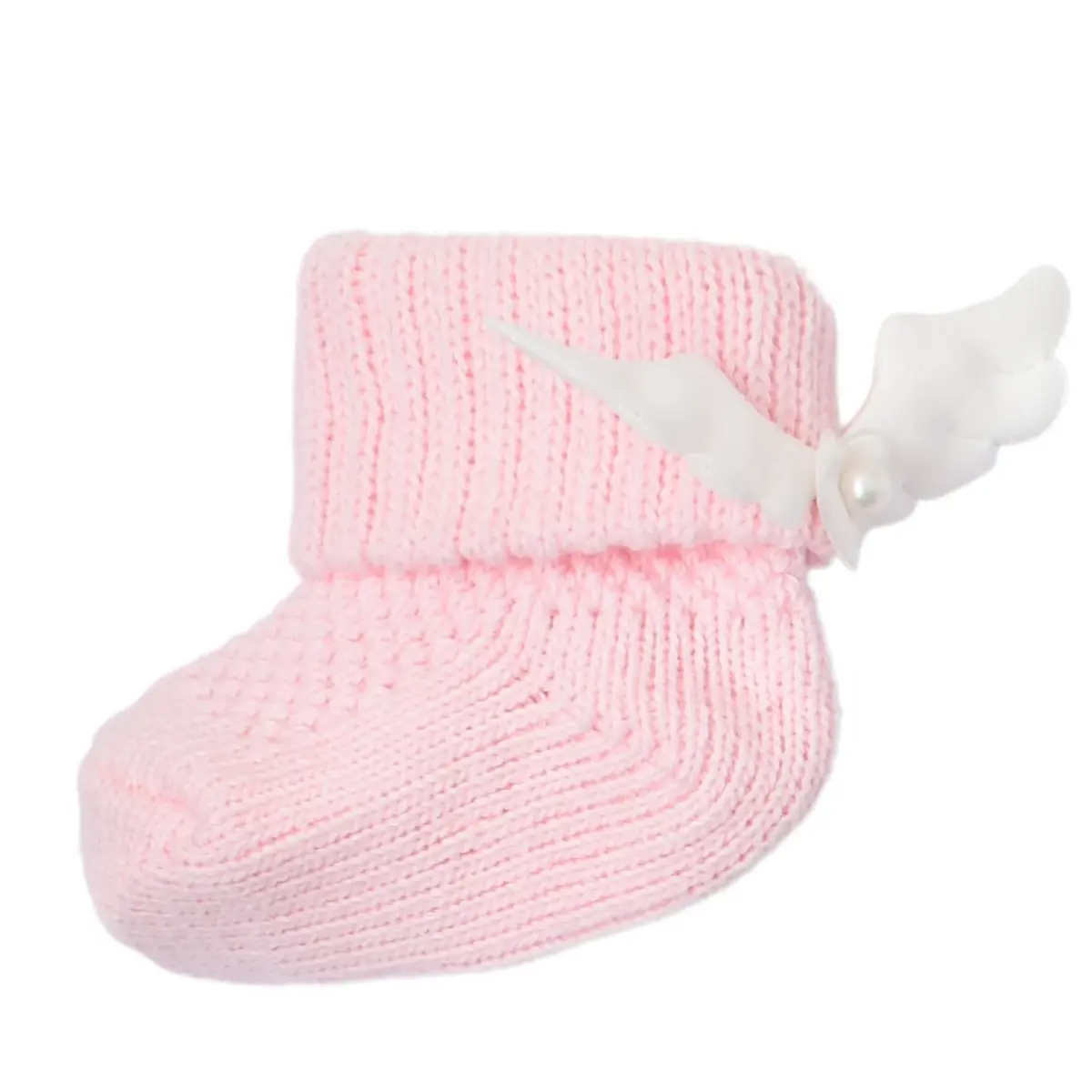 Bibaby Patik Çorap Angel Pembe - Ekru