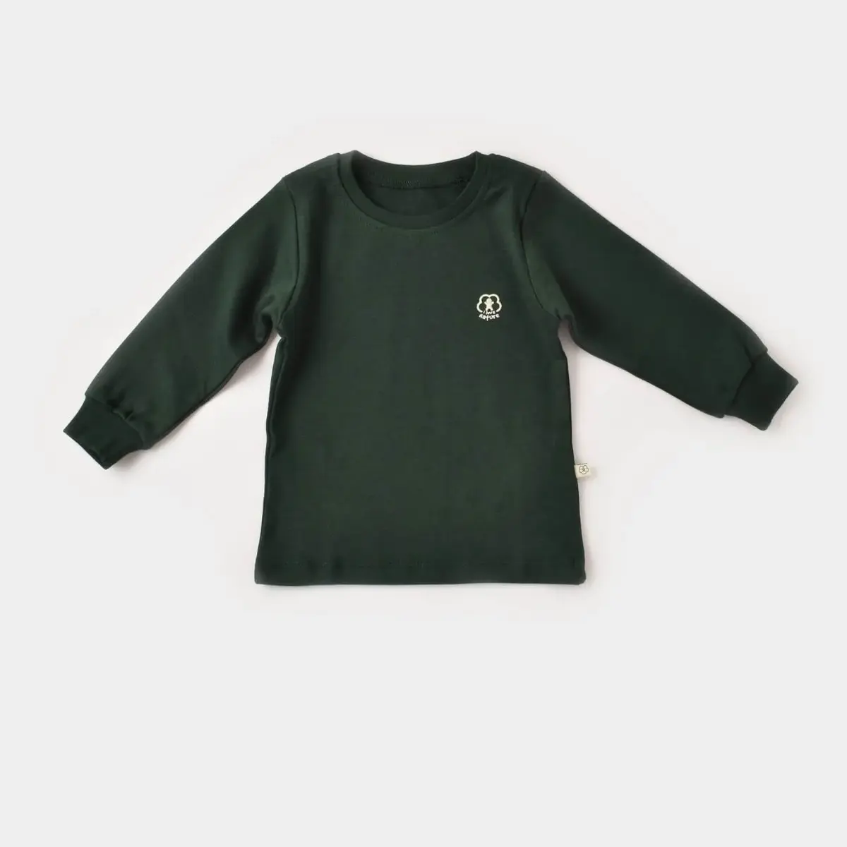 Bibaby Organik Sweatshirt Little Basic Yeşil Bibaby Organik Sweatshirt Little Basic Yeşil