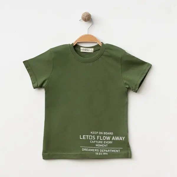 Winimo T-Shirt Keep On Board Baskılı Haki
