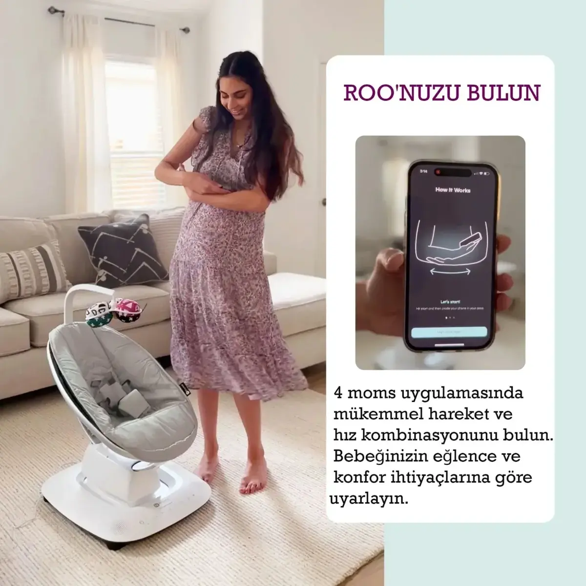 4moms MamaRoo 5.0 Elektrikli Ana Kucağı Slate Blue
