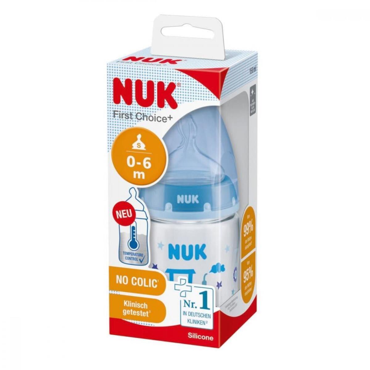 Nuk FC Plus Dereceli PP Biberon 150 ml Mavi