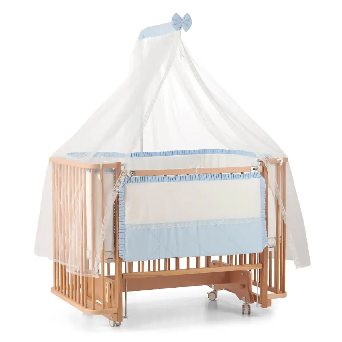 Meltem Smart Bambino Beşik 70x110 cm Naturel Mavi 