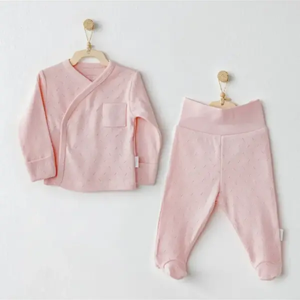 Andy Wawa Zıbın Takımı 2li Jakarlı Basic Koyu Pembe