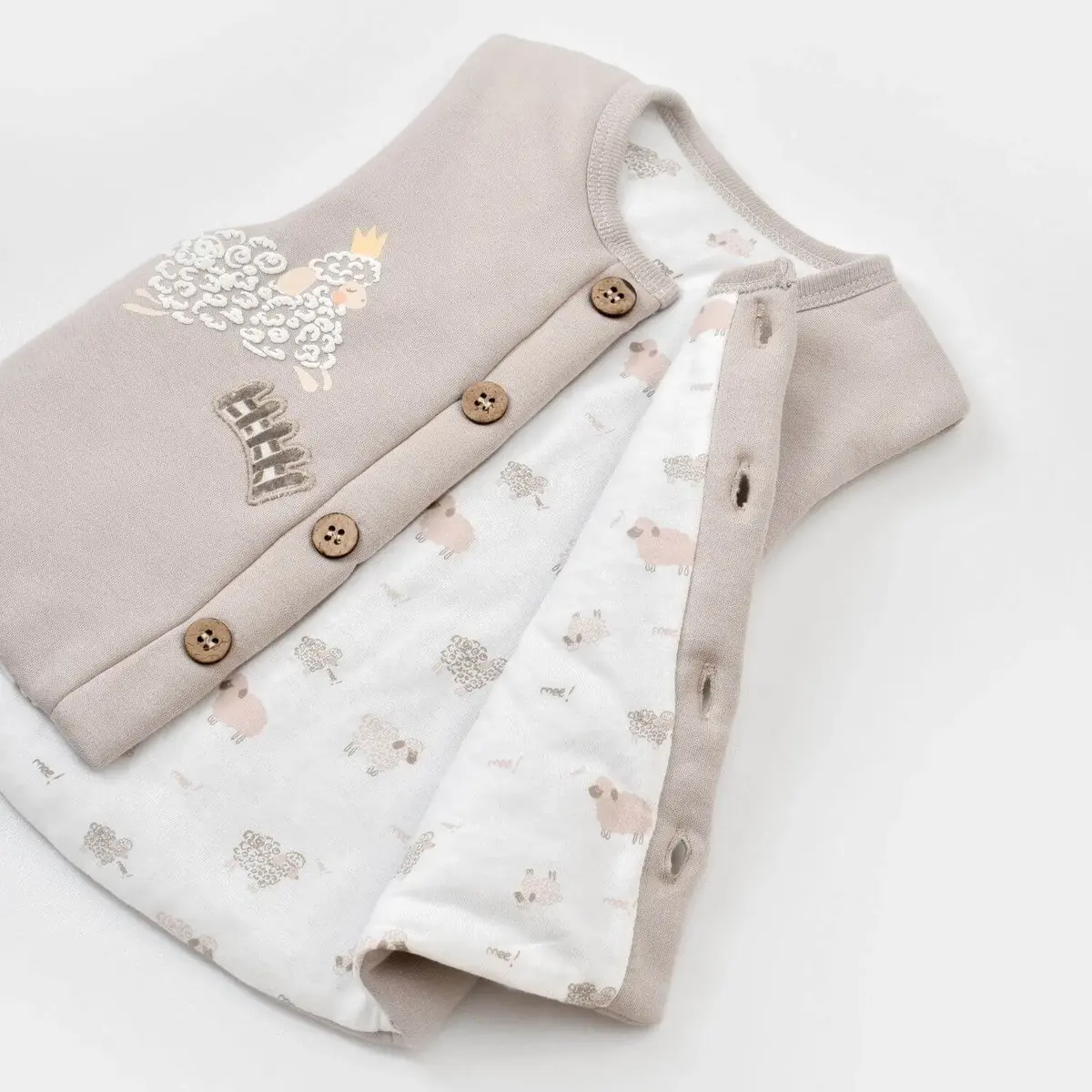 Bibaby Organik Yelek Curly Sheep Bej