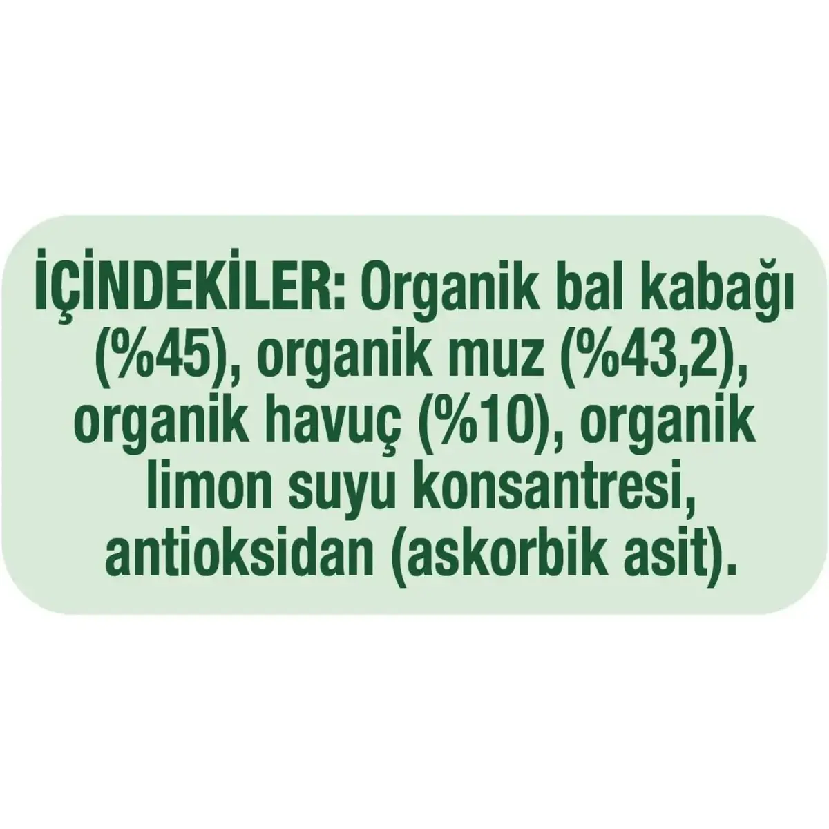 Gerber Organik Balkabaklı Muzlu Havuçlu Meyve Püresi 90 gr*2