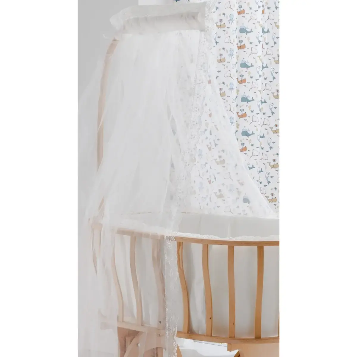 Duux Naturel Sepet Beşik-Uyku Seti Krem