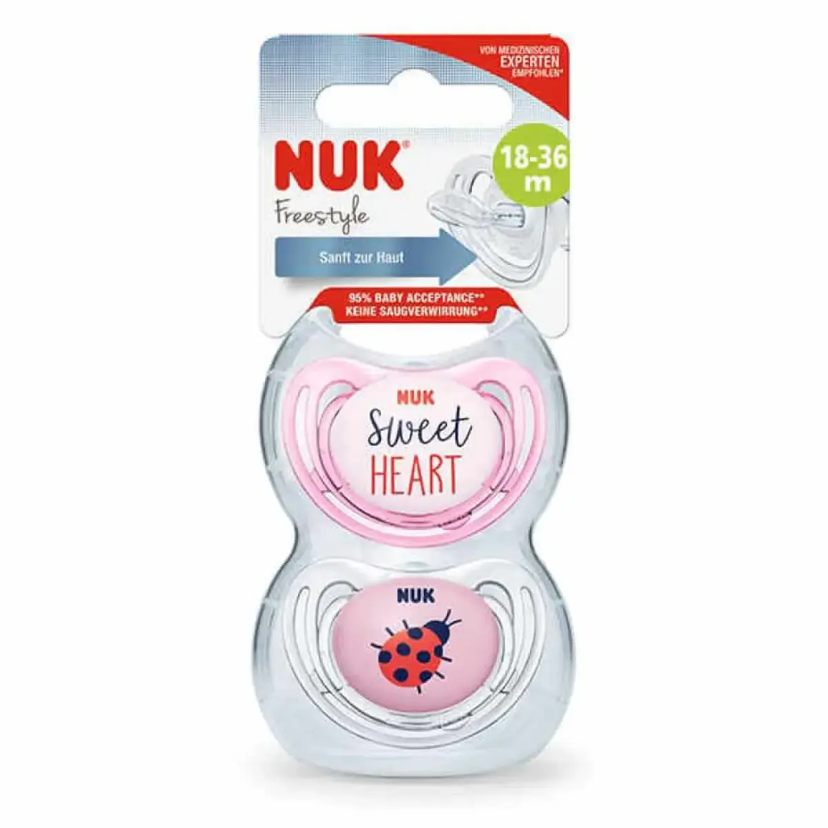 Nuk Freestyle Silikon Emzik 2li 18-36 Ay Kız