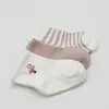 Bistyle Çorap Soket 3lü Penye Flamingo Girl Gül Kurusu - Ekru - Lila