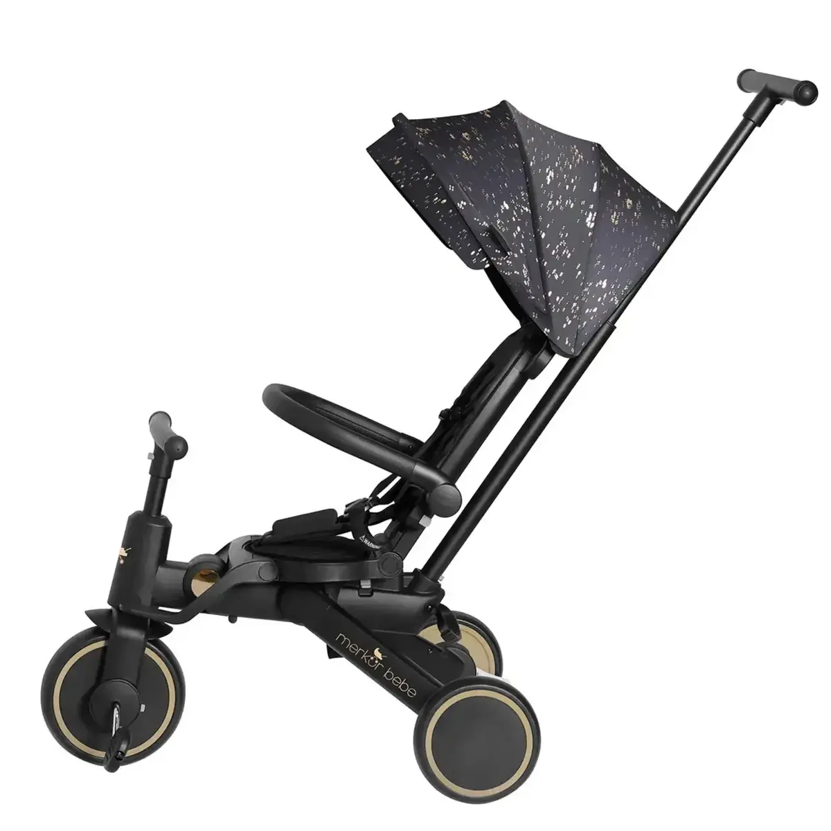 Merkür Bebe 9in1 Hawk Üç Tekerlekli Bebek ve Çocuk Bisikleti Premium Gold