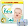 Prima Premium Care Bebek Bezi 4 Beden Maxi 9-14 Kg 46Li Ekonomik Bm Care Sensitive Islak Mendilli Av