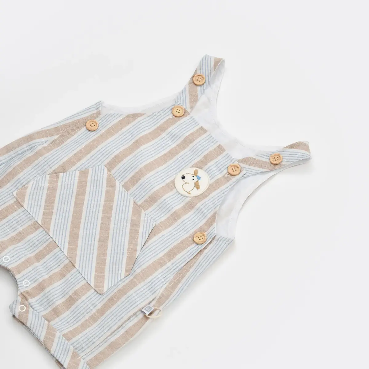 Bibaby Salopet Tulum Stripe Sytle Bej - Mavi