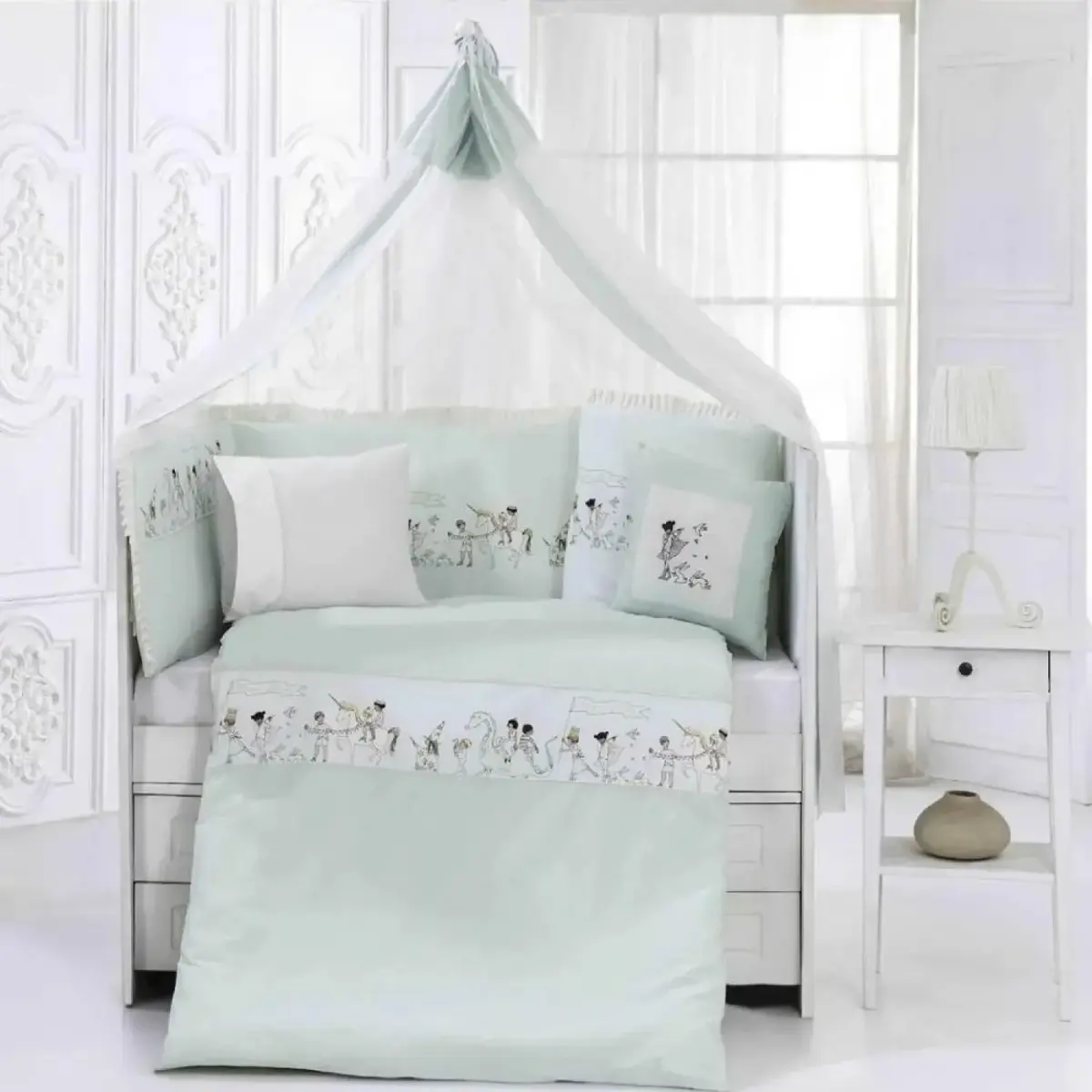 Momishop Masal Uyku Seti Love Coll. 65x125 Yeşil Momishop Masal Uyku Seti Love Coll. 65x125 Yeşil