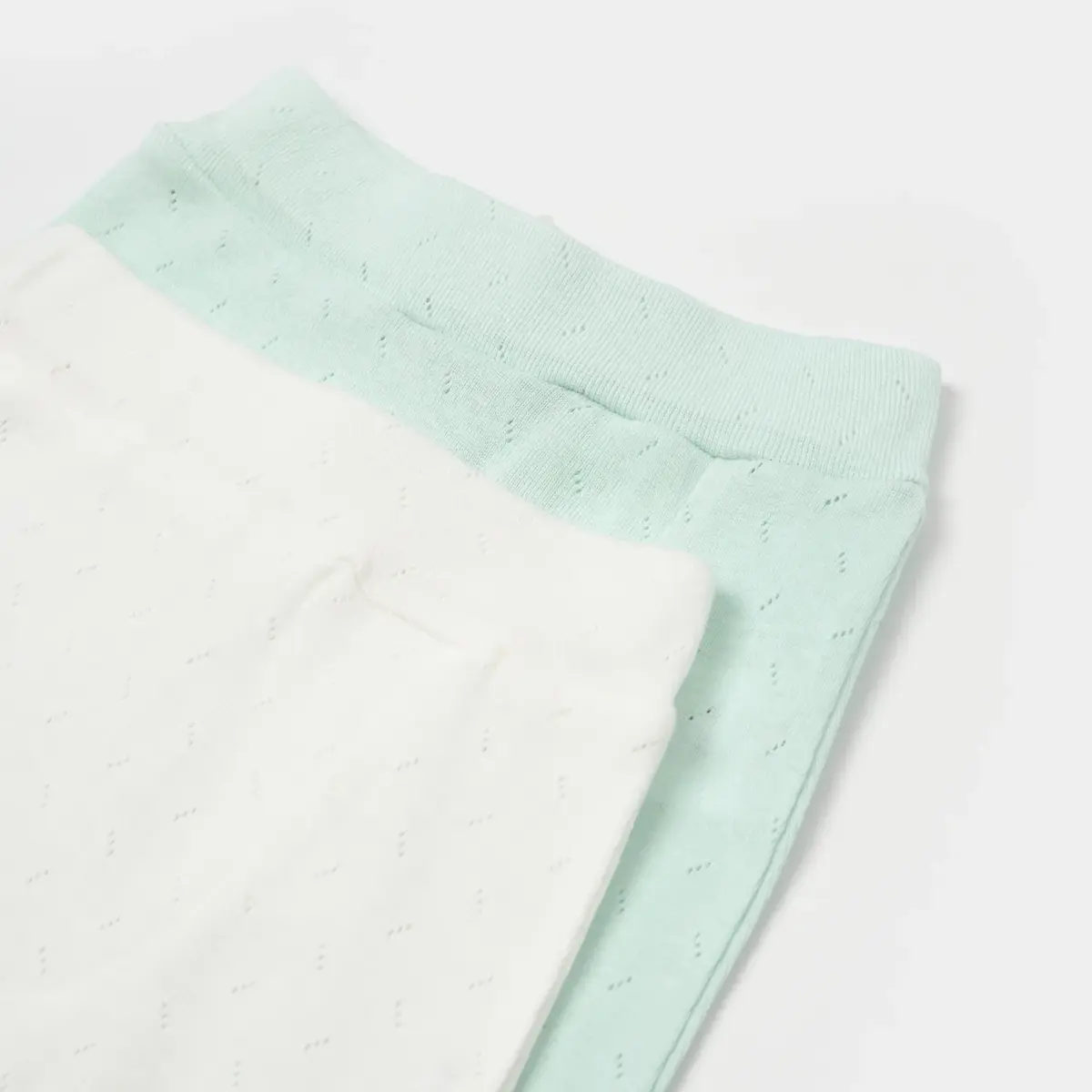 Bibaby Pantolon Patiksiz 2li Jakarlı Nil - Ekru