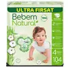Bebem Natural Bebek Bezi 4 Beden Maxi 7-14 Kg 104lü Ultra Fırsat