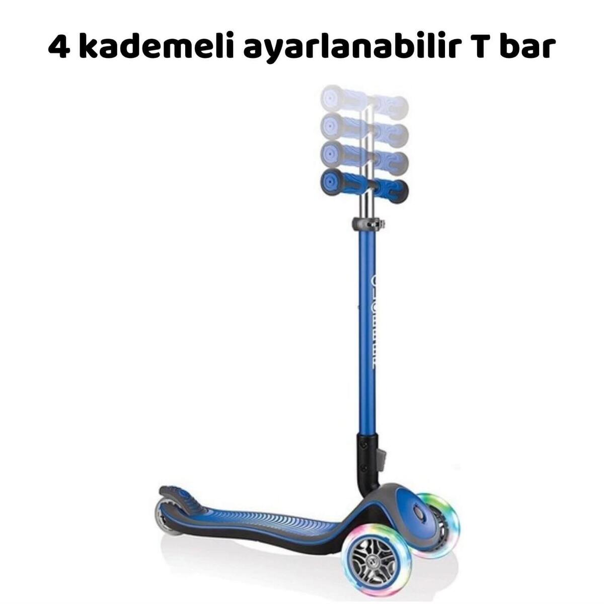 Globber Elite Deluxe Işıklı Scooter Lacivert