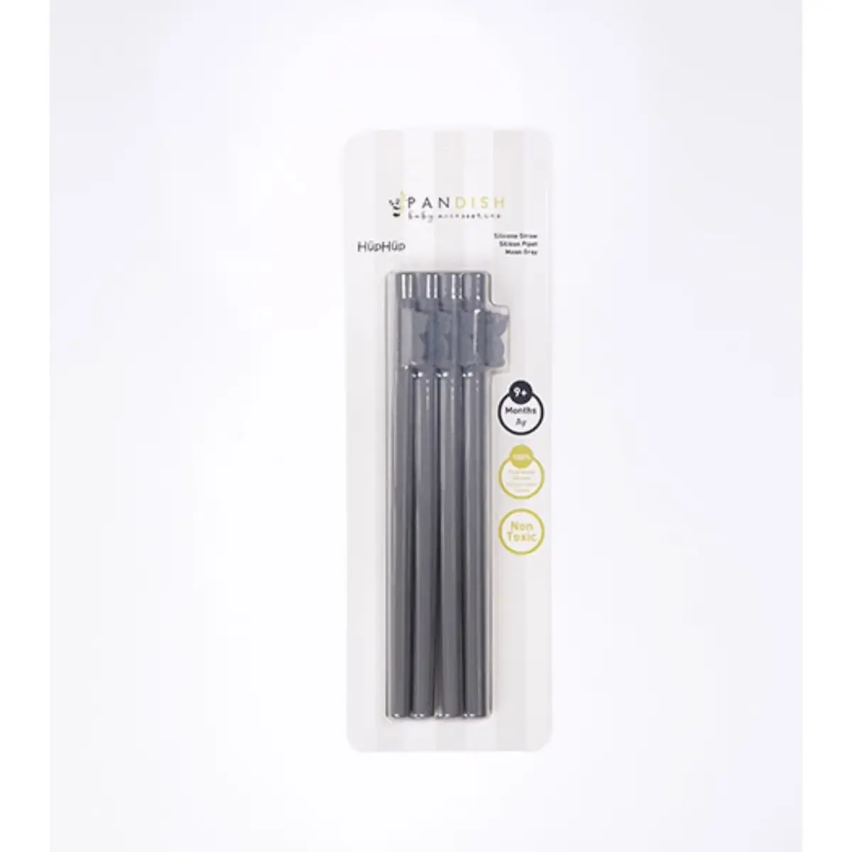 Pandish Hüphüp Silikon Pipet 4lü Gri  