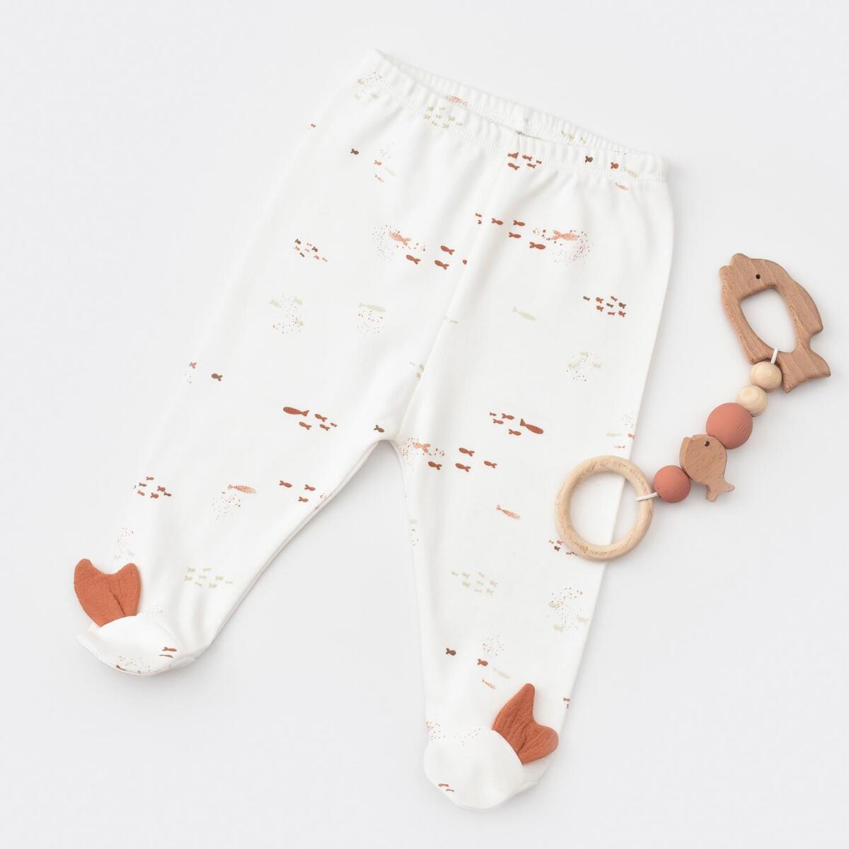 Bibaby Organik Pantolon Patikli Magic Starfish Latte