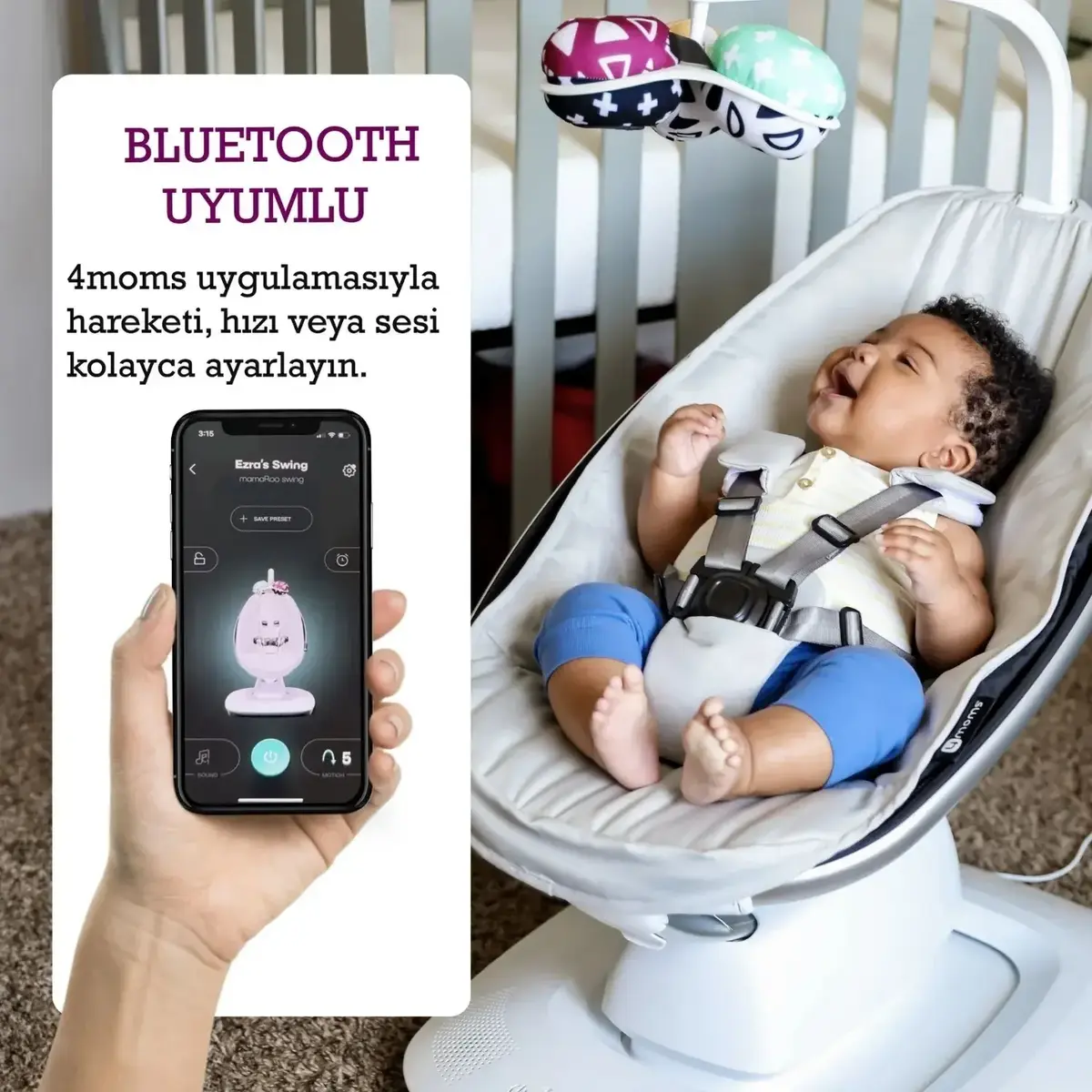 4moms MamaRoo 5.0 Elektrikli Ana Kucağı RoseWood