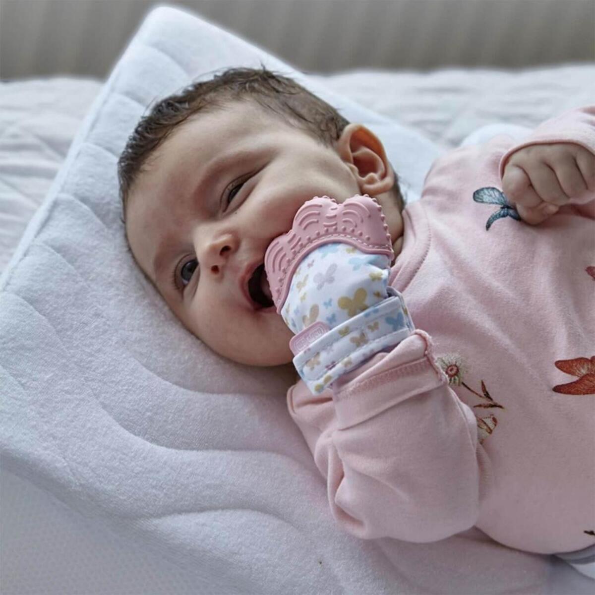 Babyjem Diş Kaşıyıcı Eldiven Pembe