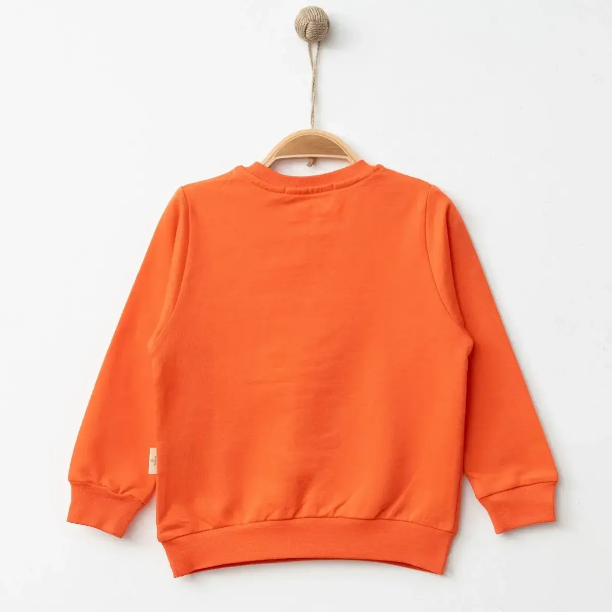 Bebolly Sweatshirt Uykucu Kedi Baskılı Mercan