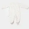 Bibaby Organik Salopet Waffle Deer And Bird Ekru - Rose