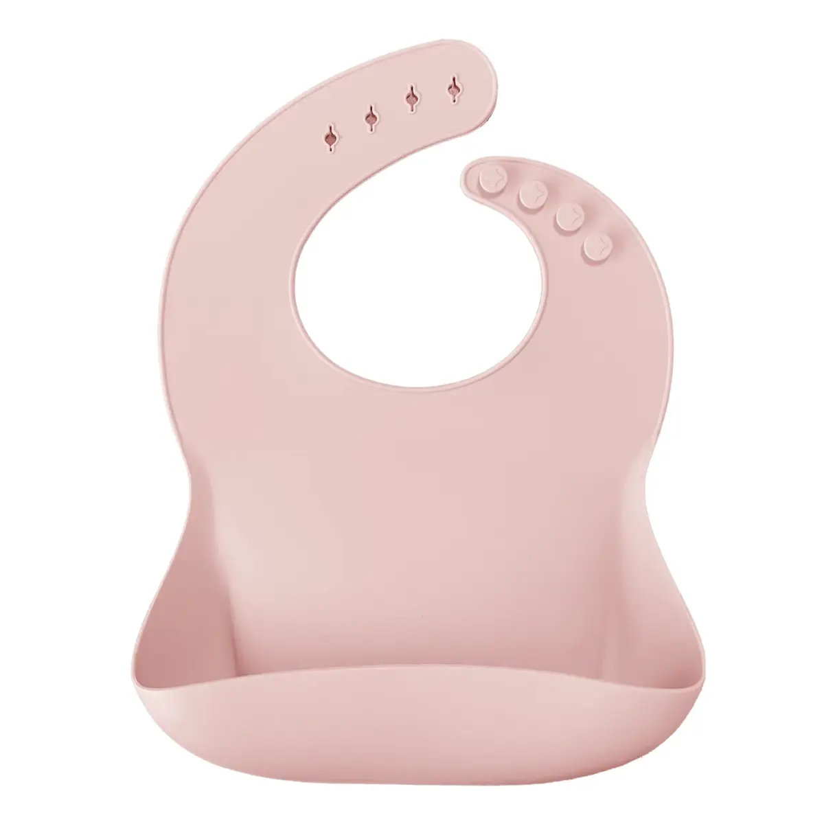 OiOi Silikon Mama Önlüğü 6+ Ay Pinky Pink
