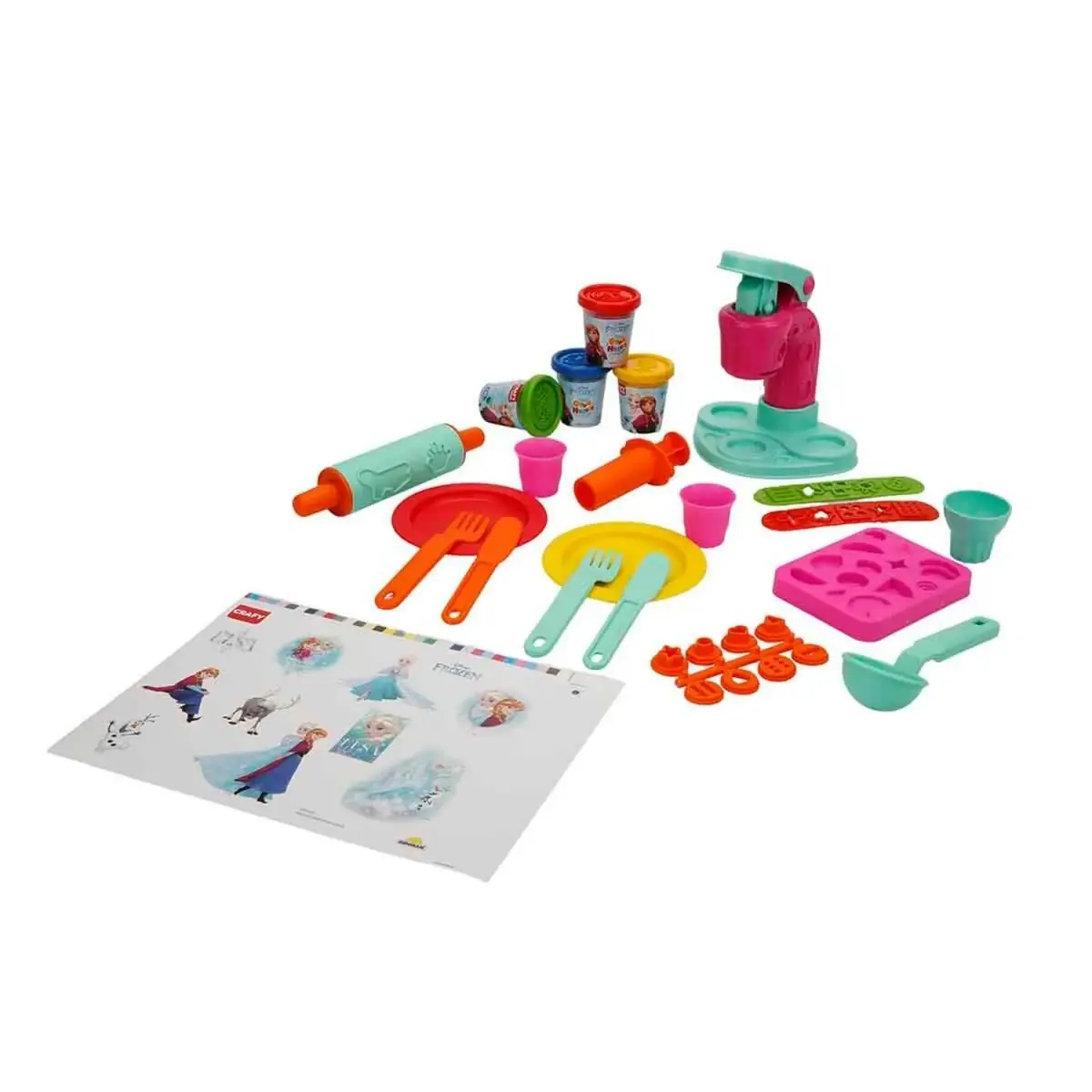 Crafy Frozen Dondurma Fabrikası Oyun Hamuru Seti 200 g 29 Parça