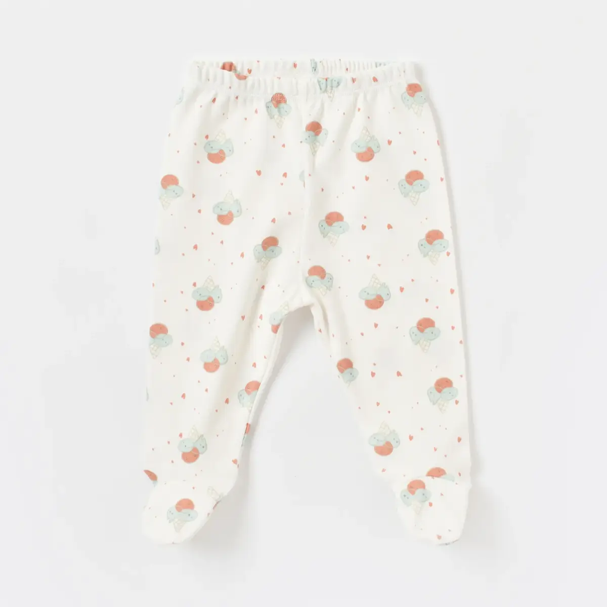 Bibaby Organik Zıbın Takımı 3lü Pretty Ears Bunny Mint - Ekru