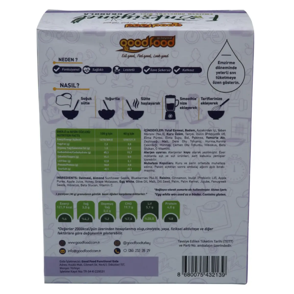 Good Food Yaban Mersinli Granola 280 gr