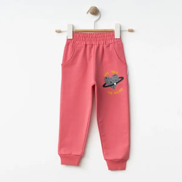 Winimo Çocuk Eşofman Altı Girl Rule Baskılı Pembe