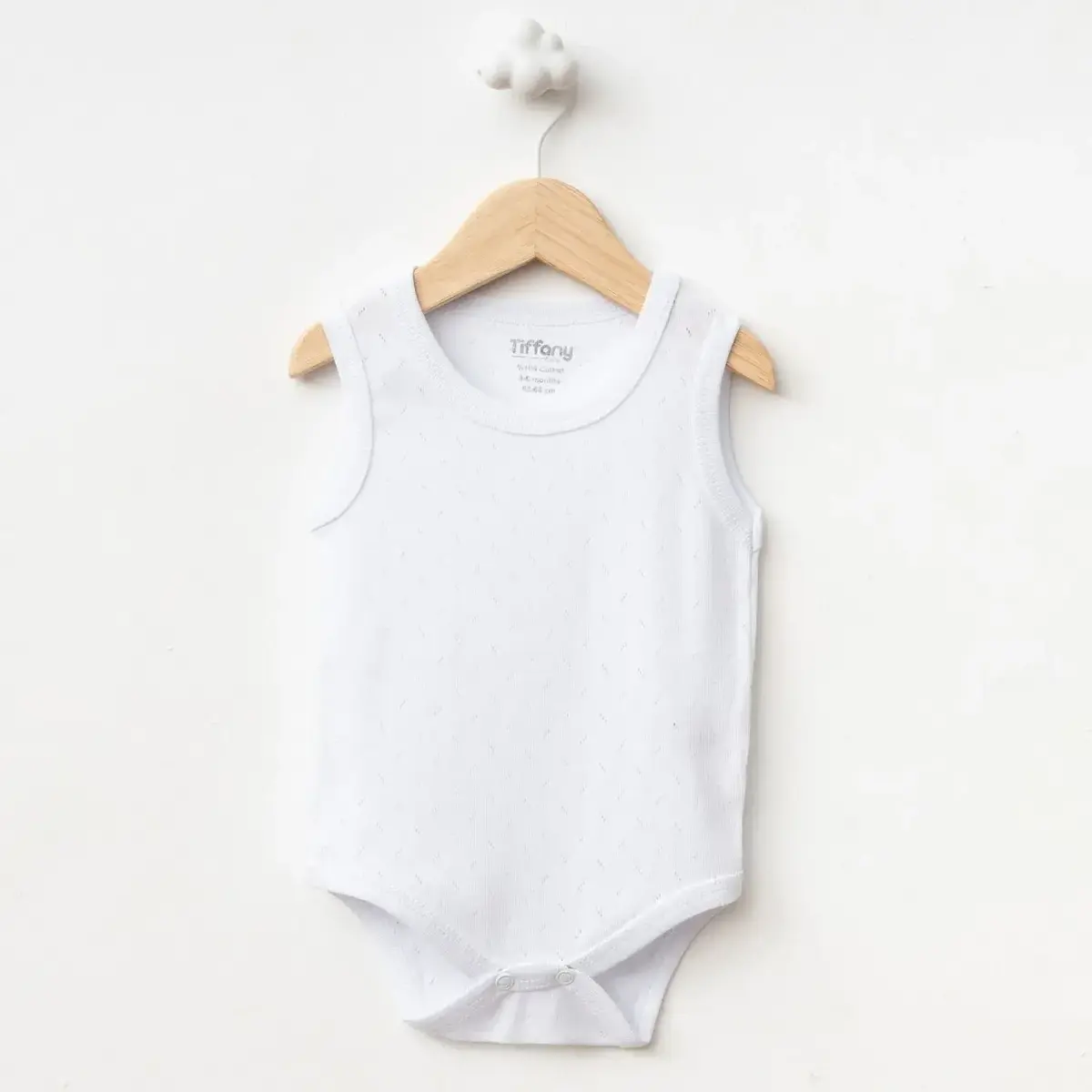 Tiffany Atlet Body Jakarlı Basic Tema Beyaz