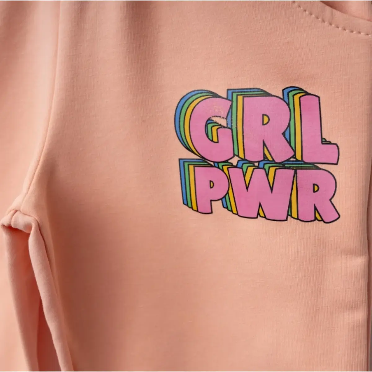 Winimo Eşofman Altı Pwr Girl Baskılı Pudra