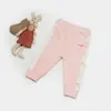 Bibaby Organik Pantolon Patiksiz The Flowers Ekru - Pembe