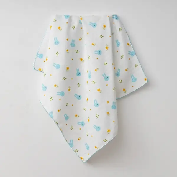 Baby Mammas Müslin Örtü Tavşan 80x90cm Turkuaz