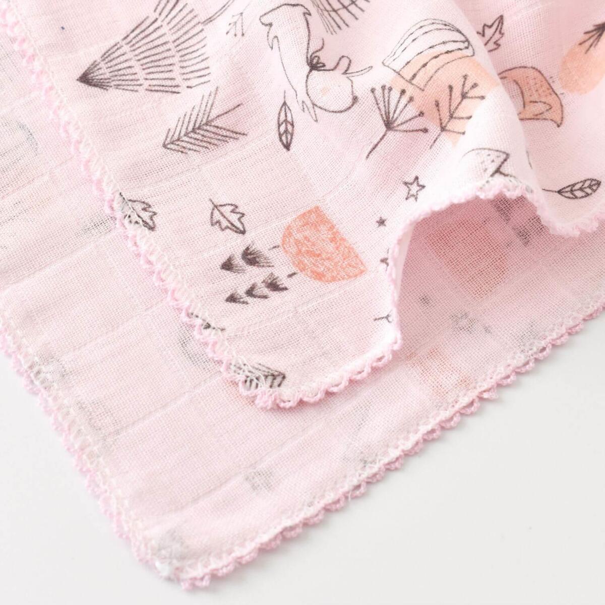 Bibaby Müslin Battaniye Mountain Pembe