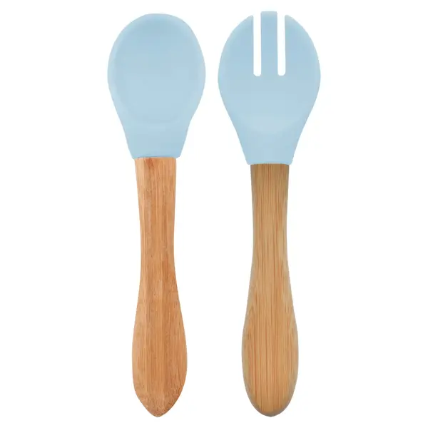 OiOi Mama Kaşığı Çatal Seti 9+ Ay Mineral Blue 