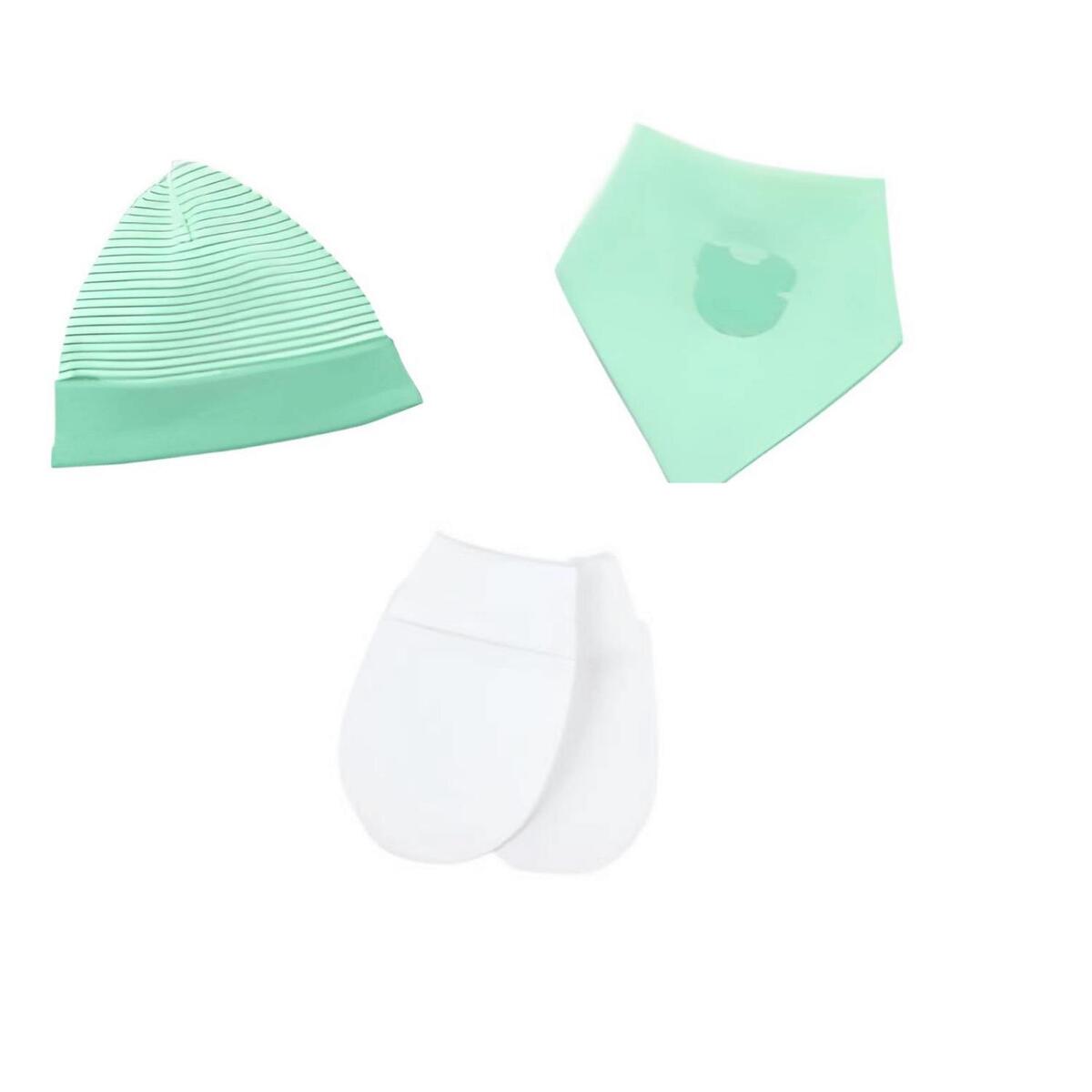 Ciccim Baby Zıbın Takımı Bodyli Ayıcık Çağla Yeşili